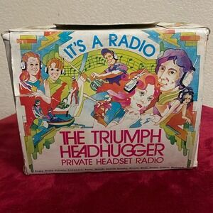 Vintage Triumph Headhugger HH66 Private Headset Radio Made in Japan with Box